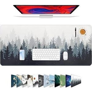 Mouse Pad For Gaming,Forest Background Pattern Xxl Xl Large Mouse Mat Long